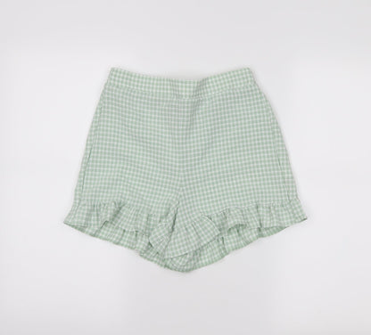 Primark Womens Green Chevron  Hot Pants Shorts Size 8
