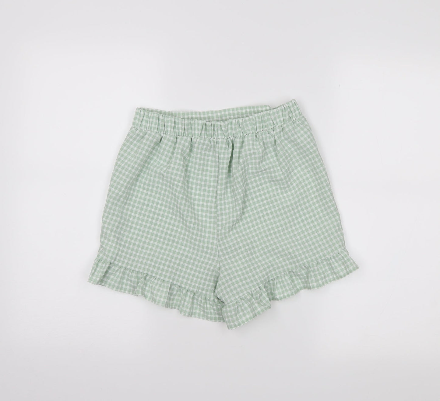 Primark Womens Green Chevron  Hot Pants Shorts Size 8