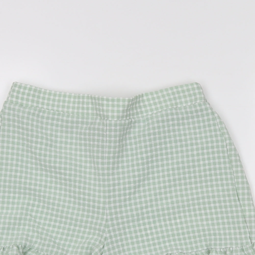 Primark Womens Green Chevron  Hot Pants Shorts Size 8