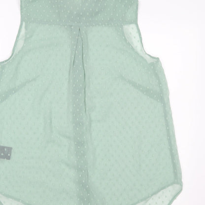 H&M Womens Green   Basic Button-Up Size 14