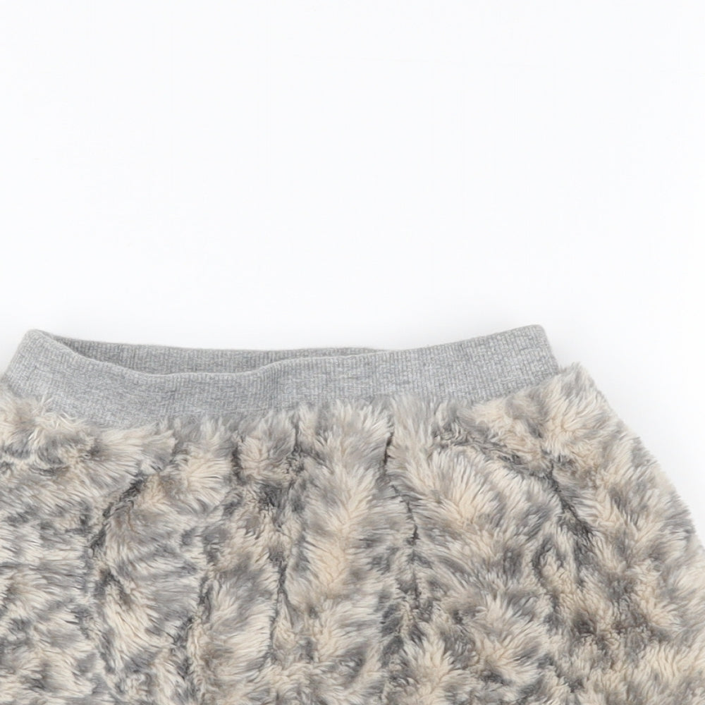 blukids Girls Grey Animal Print  Straight & Pencil Skirt Size 2-3 Years
