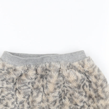 blukids Girls Grey Animal Print  Straight & Pencil Skirt Size 2-3 Years