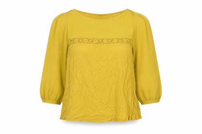 Womens UK Size L Oasis Yellow Basic Blouse