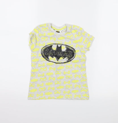 Batman Girls Grey   Pullover T-Shirt Size 3 Years