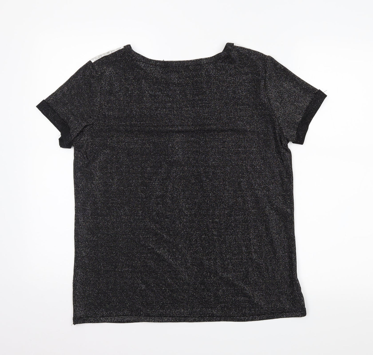 pink studio Womens Black   Basic T-Shirt Size L