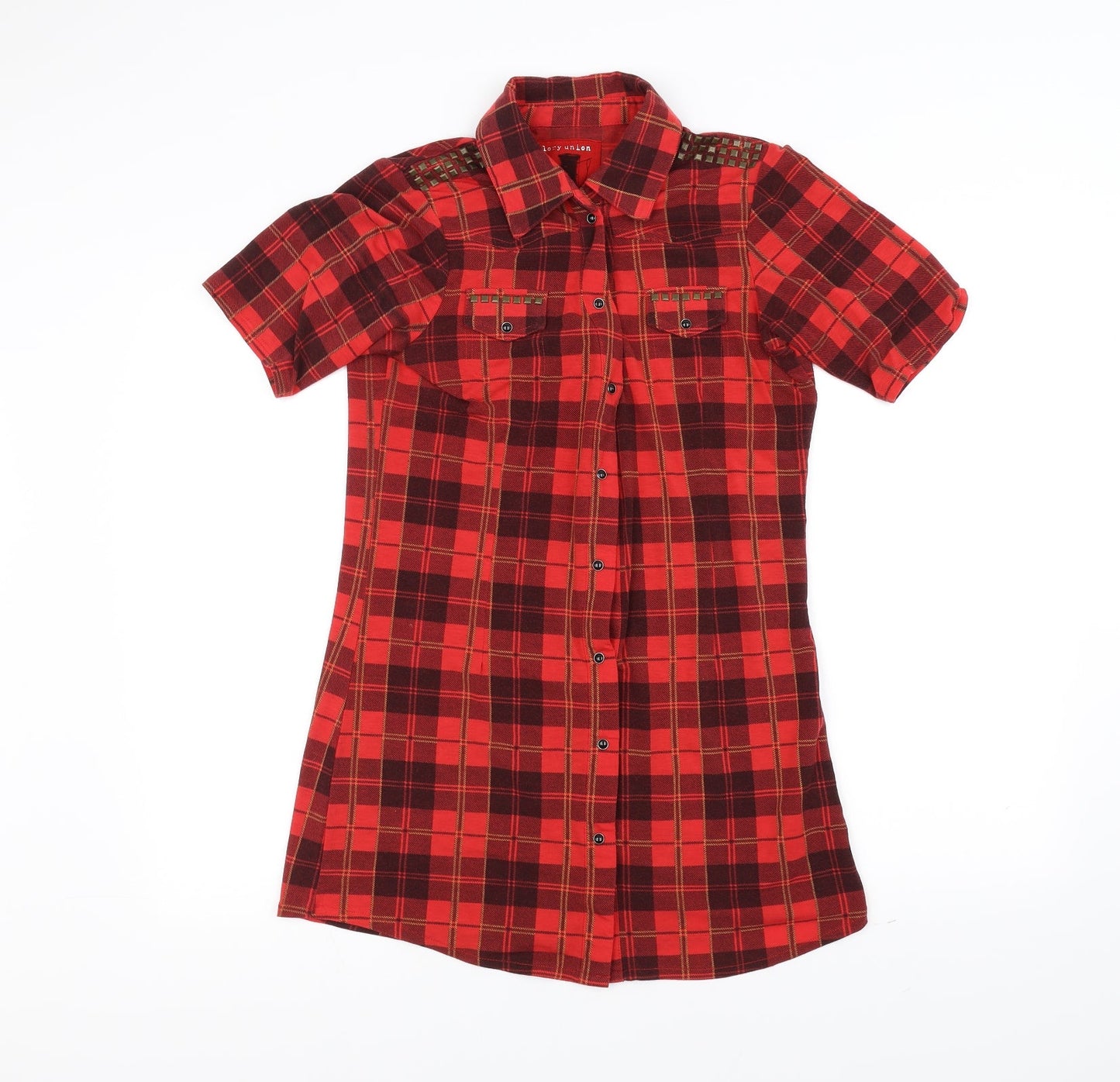 glory union Womens Red   Basic Button-Up Size 12