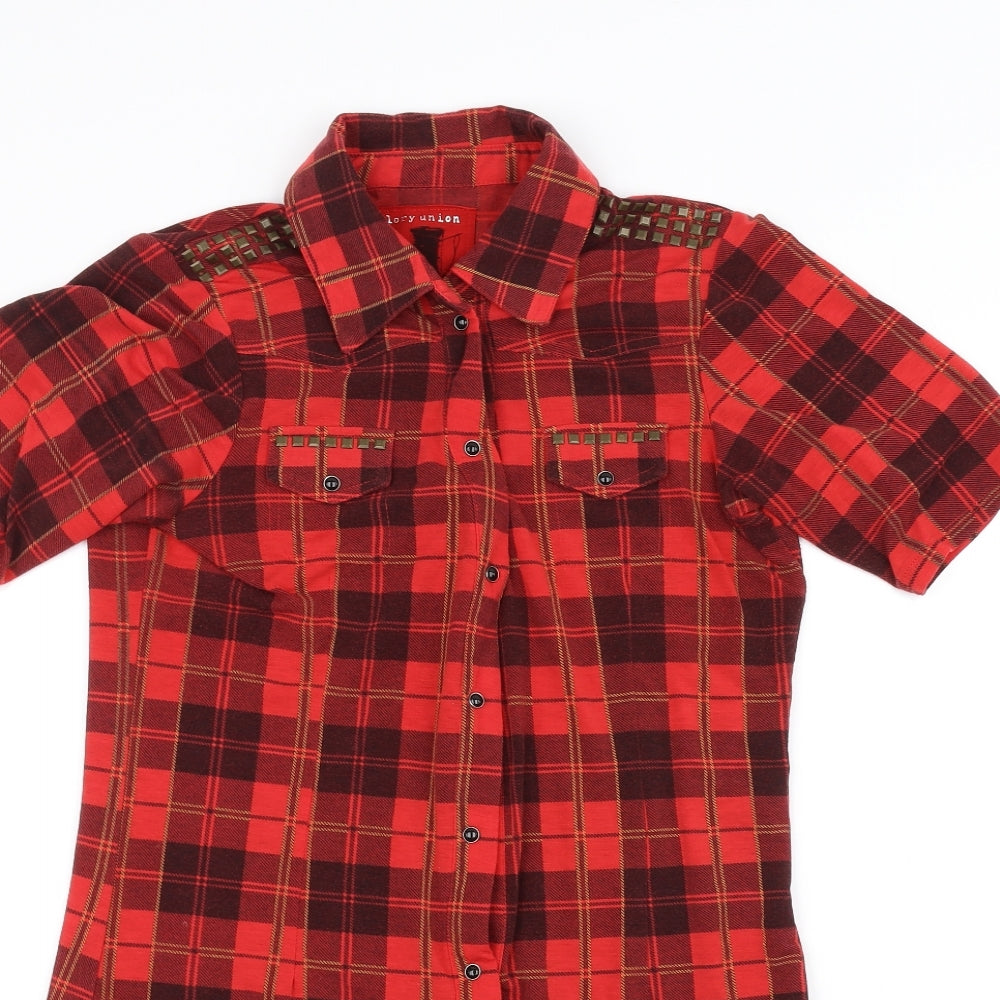 glory union Womens Red   Basic Button-Up Size 12