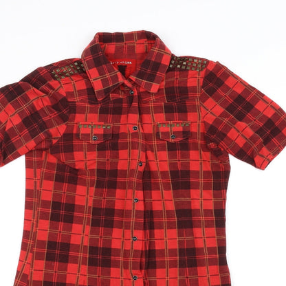 glory union Womens Red   Basic Button-Up Size 12
