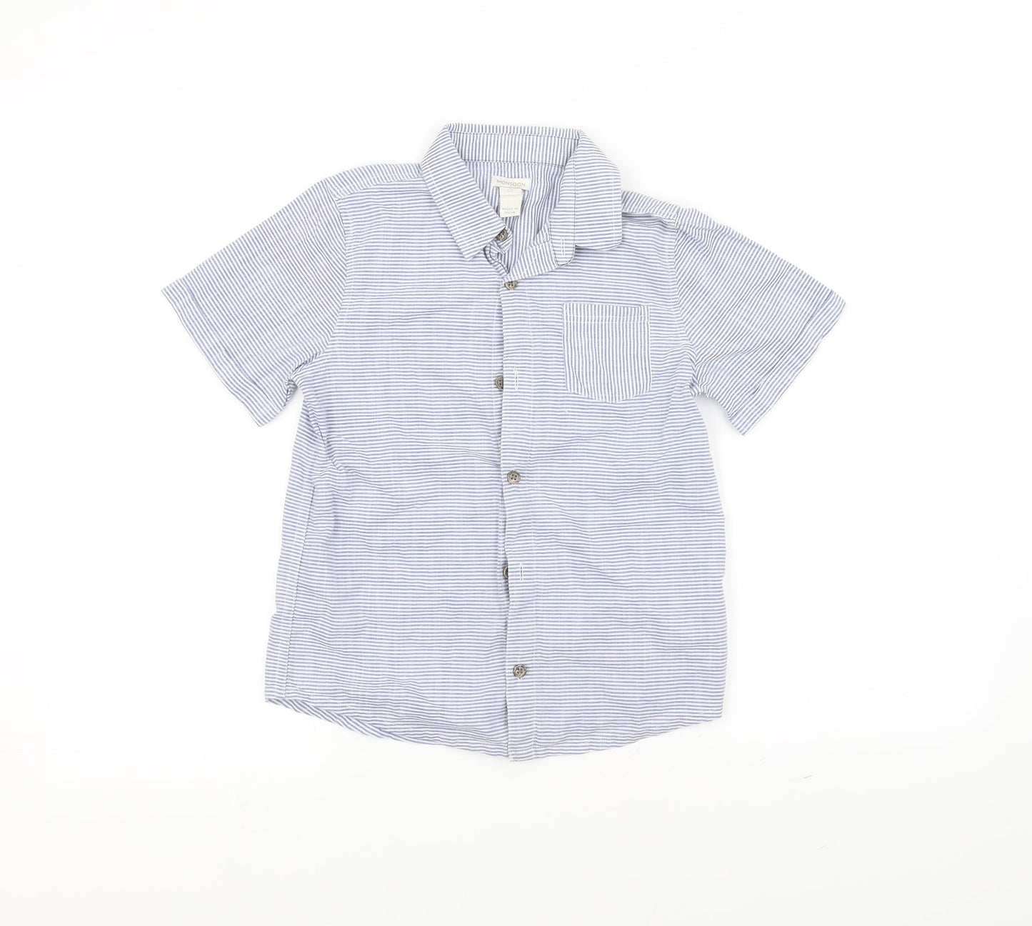 Monsoon Boys Blue   Basic Button-Up Size 9-10 Years
