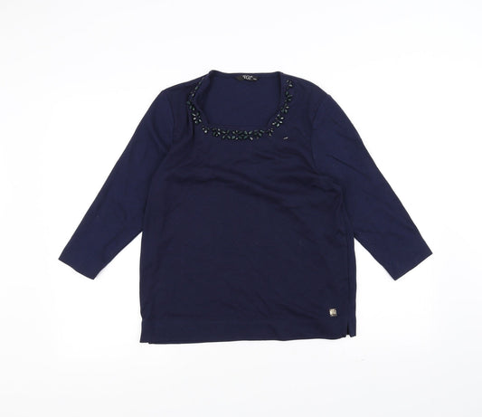 TIGI Womens Blue   Pullover Jumper Size 14