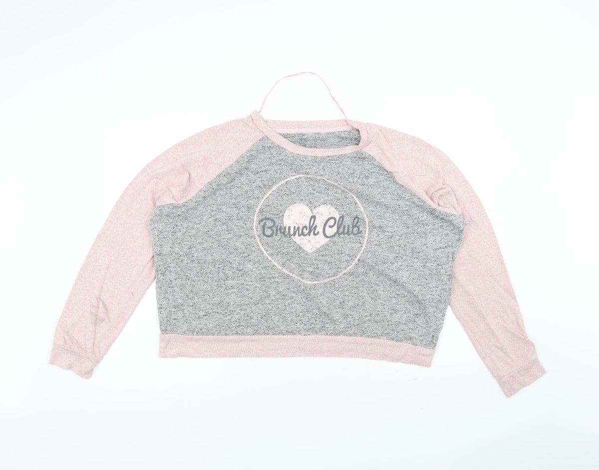 Love To Lounge Womens Grey   Pullover Jumper Size L