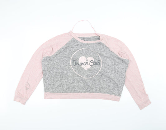 love to lounge Womens Grey   Pullover Jumper Size L