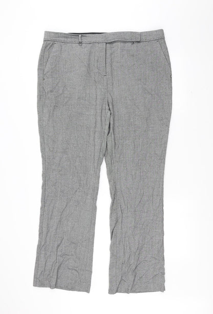 Per Una Womens Grey   Trousers  Size 18 L29 in