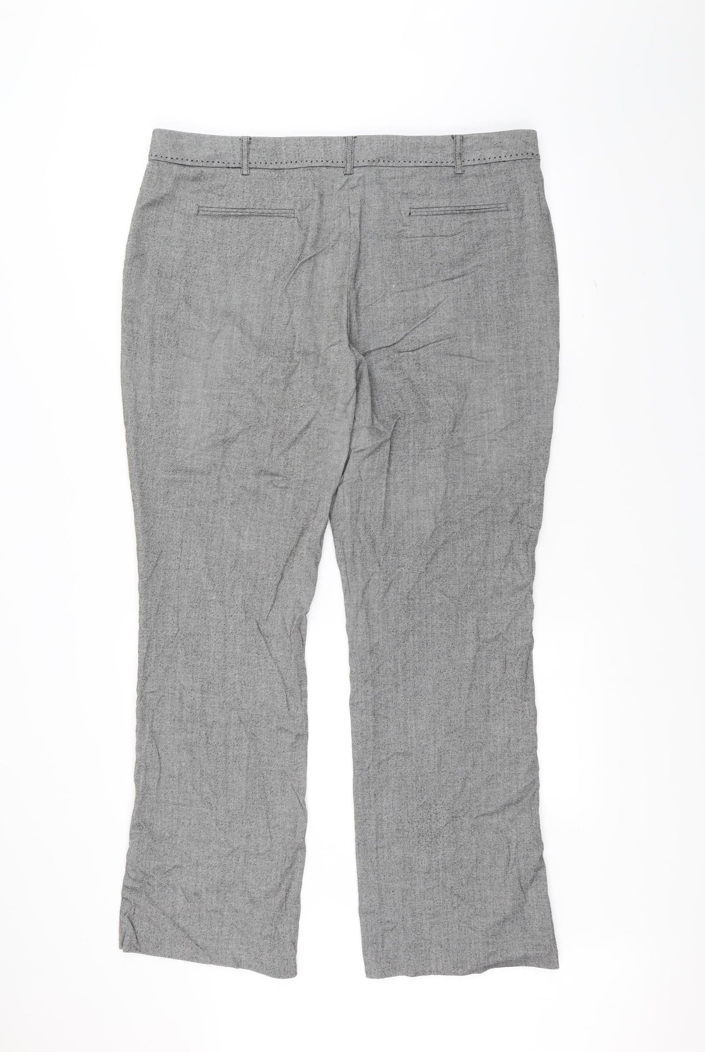 Per Una Womens Grey   Trousers  Size 18 L29 in