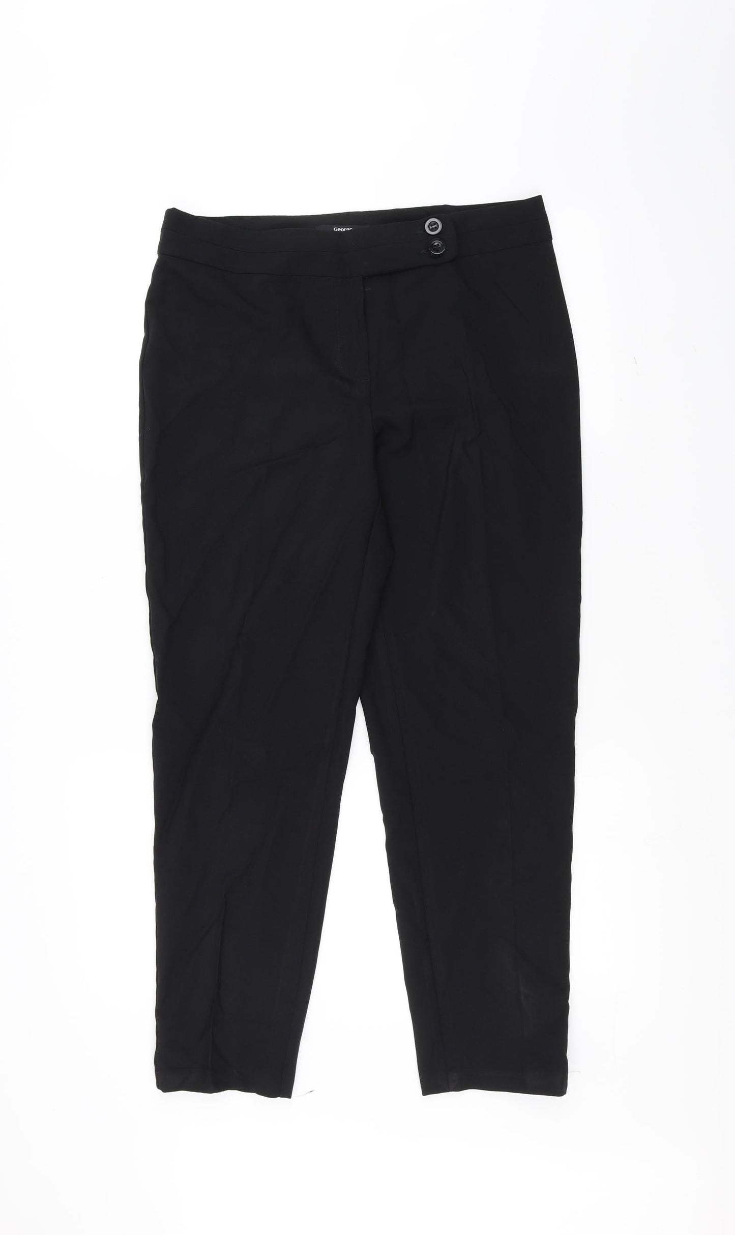 George Womens Black   Trousers  Size 12 L27 in