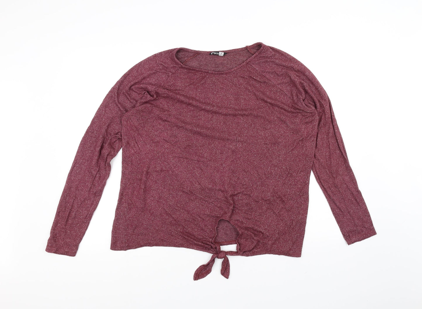 Womens UK Size 12 Pep&Co Red Basic T-Shirt