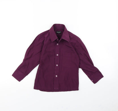 Device Boys Purple   Basic Button-Up Size 12 Months