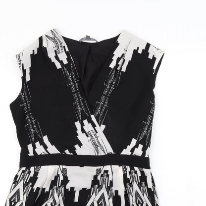 LIMITED Womens Black Geometric  Pencil Dress  Size 10