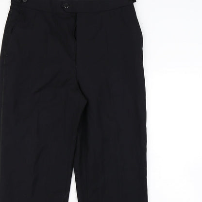 Womens UK Size 32 in Preworn Regular Fit Dress Pants Black Trousers