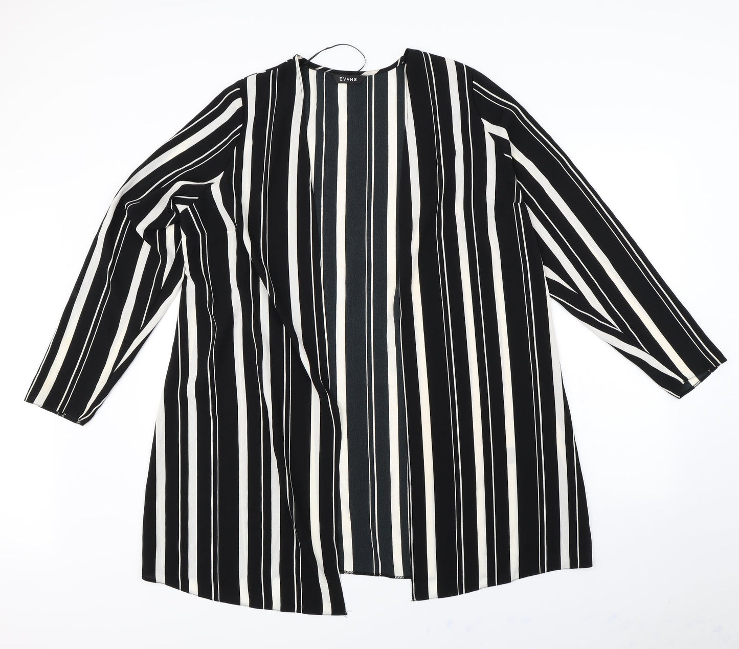 Evans Womens Black Striped  Jacket  Size 14