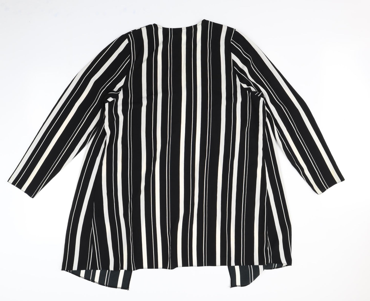 Evans Womens Black Striped  Jacket  Size 14