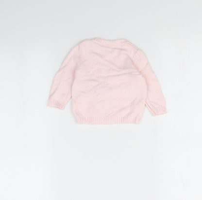 Benetton Baby Pink   Pullover Jumper Size 3-6 Months