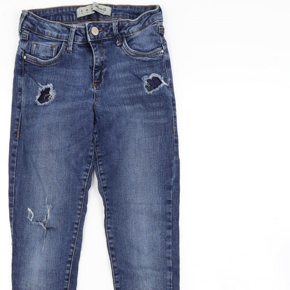 Denim & Co. Womens Blue   Skinny Jeans Size 8 L28 in