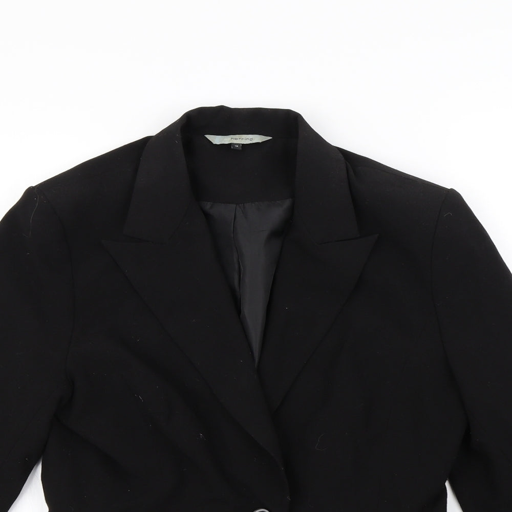 Womens UK Size 12 Red Herring Black Jacket