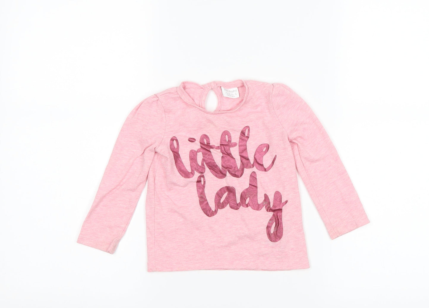 F&F Girls Pink   Basic T-Shirt Size 9-12 Months  - little lady