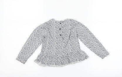 Next Girls White Polka Dot  Basic T-Shirt Size 18-24 Months