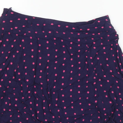 Papaya Womens Blue Polka Dot  A-Line Skirt Size 8