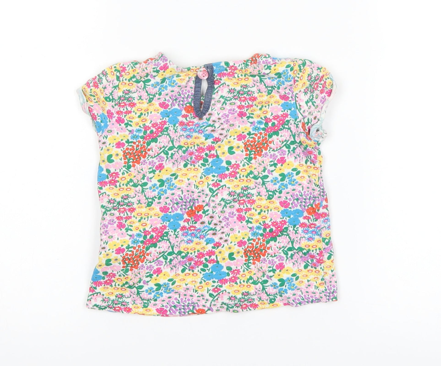NEXT Girls White Floral  Basic T-Shirt Size 9-12 Months