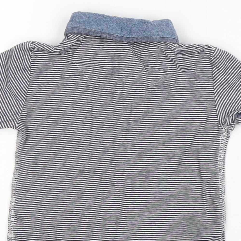 NEXT Boys Blue Striped  Basic Polo Size 12-18 Months