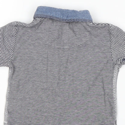 NEXT Boys Blue Striped  Basic Polo Size 12-18 Months