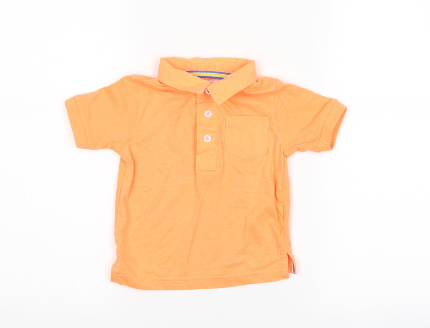 BHS Boys Orange   Basic Polo Size 12-18 Months  - neon
