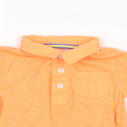 BHS Boys Orange   Basic Polo Size 12-18 Months  - neon