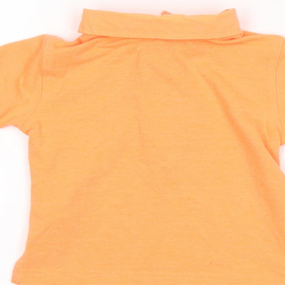 BHS Boys Orange   Basic Polo Size 12-18 Months  - neon