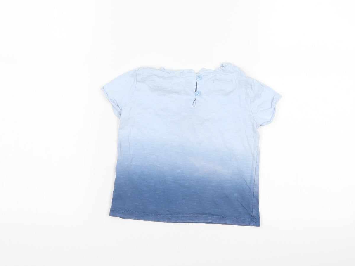 Next Baby Blue   Basic T-Shirt Size 9-12 Months  - Unicorn