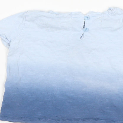 Next Baby Blue   Basic T-Shirt Size 9-12 Months  - Unicorn
