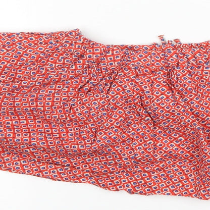 NEXT Girls Red Geometric  A-Line Skirt Size 9-12 Months