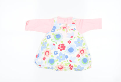 Marks and Spencer Girls White Floral  A-Line  Size 3-6 Months