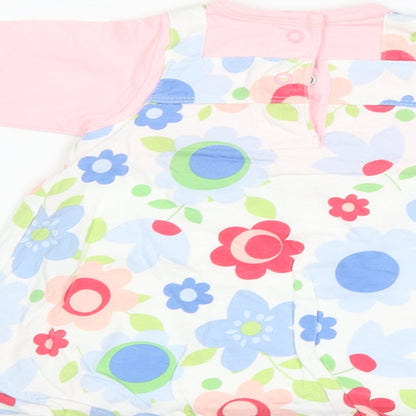 Marks and Spencer Girls White Floral  A-Line  Size 3-6 Months