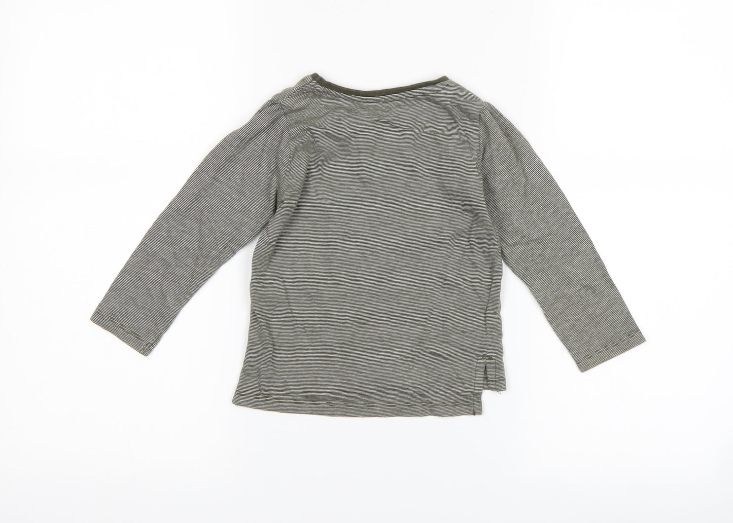 Primark Girls Green Striped  Basic T-Shirt Size 18-24 Months