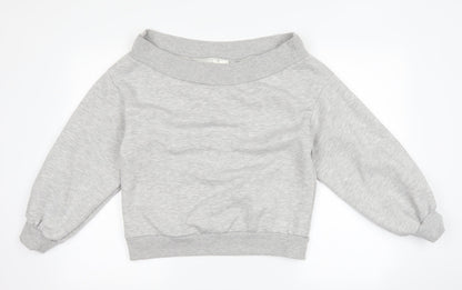 H&M Womens Grey   Pullover Sweatshirt Size M