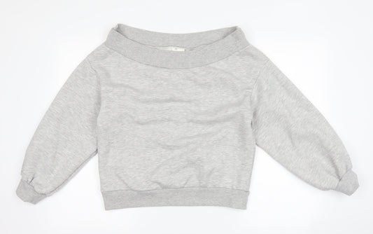 H&M Womens Grey   Pullover Sweatshirt Size M