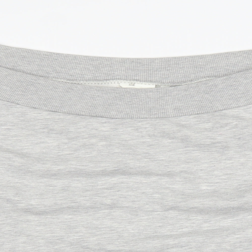 H&M Womens Grey   Pullover Sweatshirt Size M