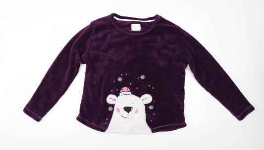 Time To dream Womens Purple   Pullover Jumper Size L