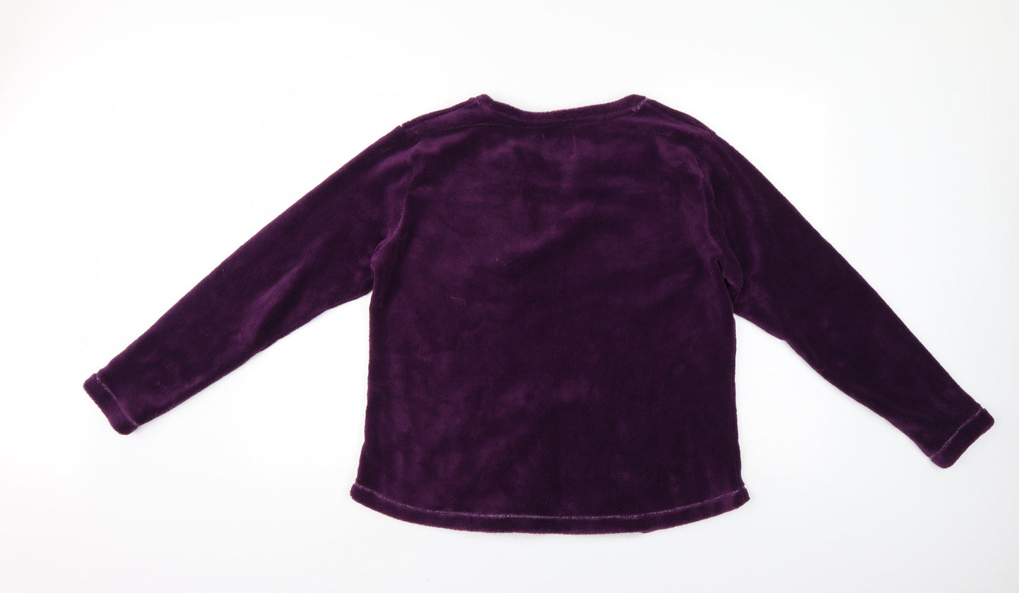 Time To dream Womens Purple   Pullover Jumper Size L