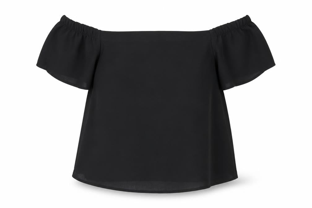 Womens UK Size 10 New Look Black Basic Blouse