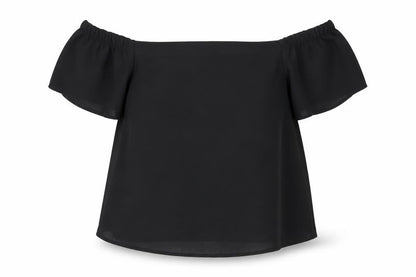 Womens UK Size 10 New Look Black Basic Blouse